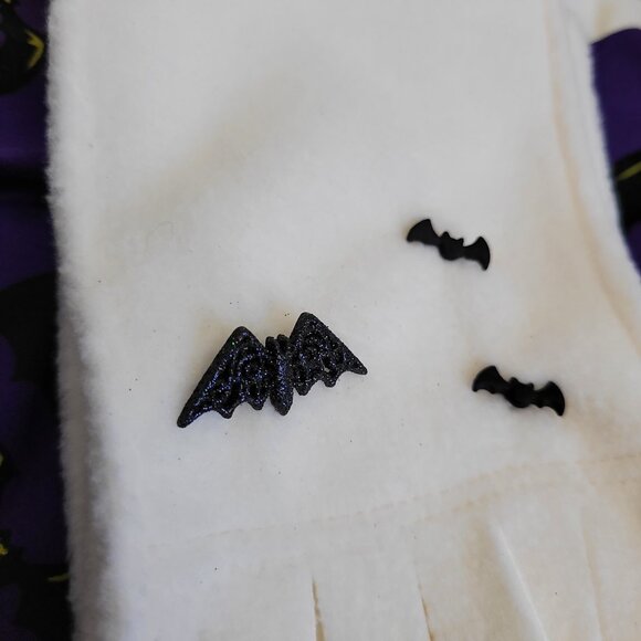 Spooky Bats 2pc Halloween Outfit/scarf set for 11" Mattel Child Grogu Yoda dolls - Picture 4 of 8